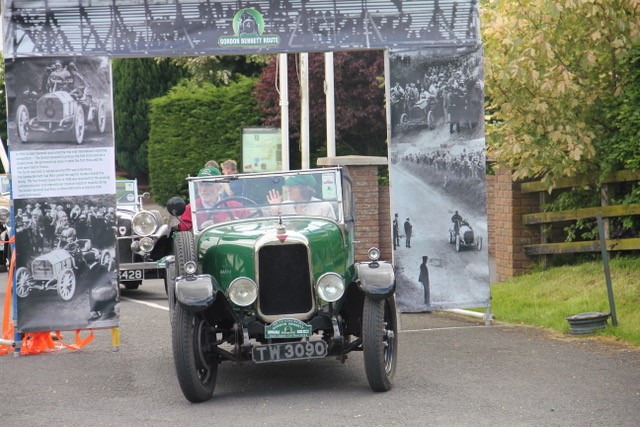 Brian in Twiggy celebrating the heady days of the Gordon Bennett races.